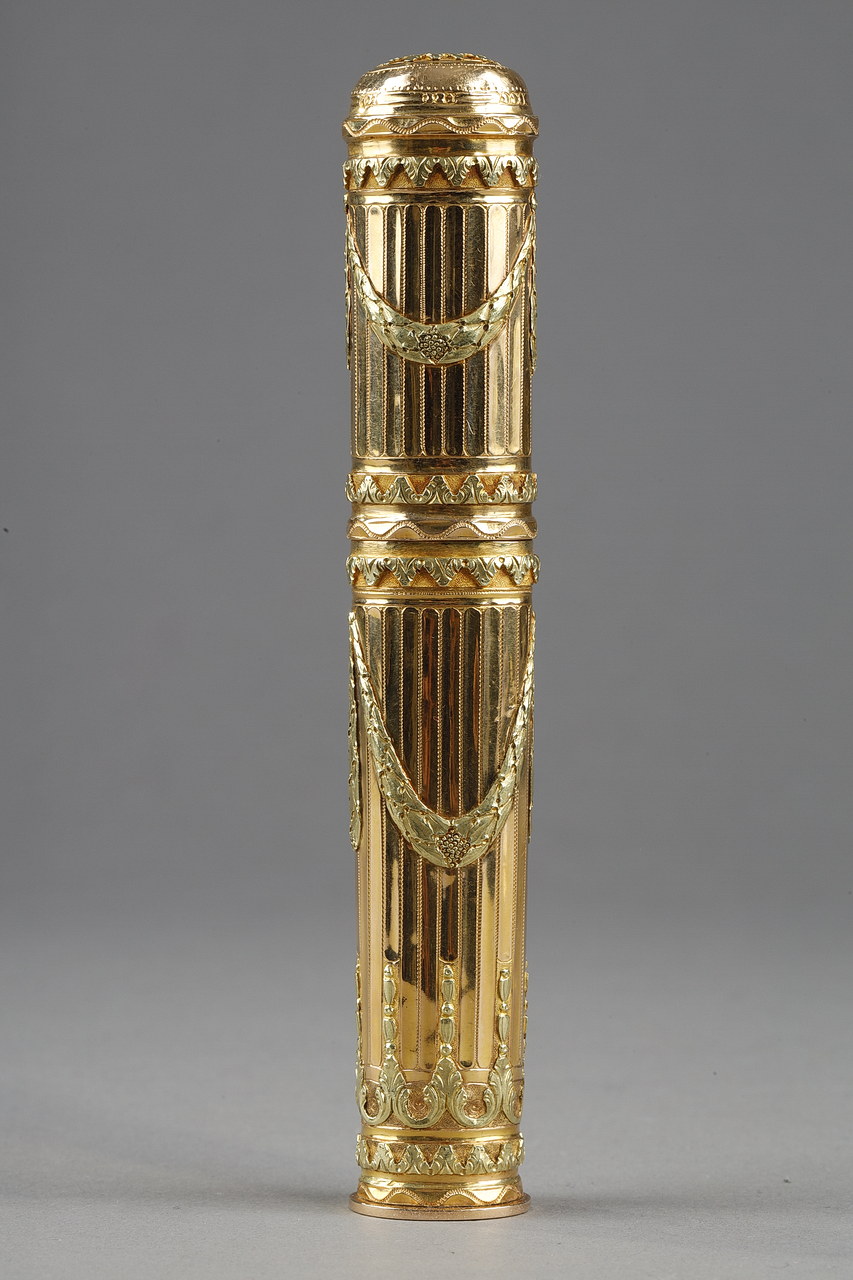 18th century gold wax case, master goldsmith Claude Francois THIERRY